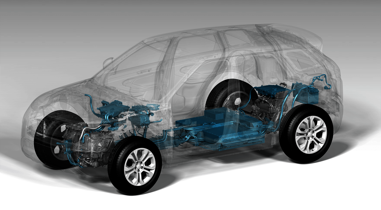 PHEV HV System passenger car with electric driven rear axle