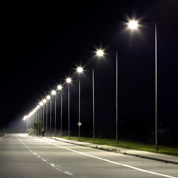 Smart street lightning Beside on one side of the proving ground smart street lights are available and illuminating the track